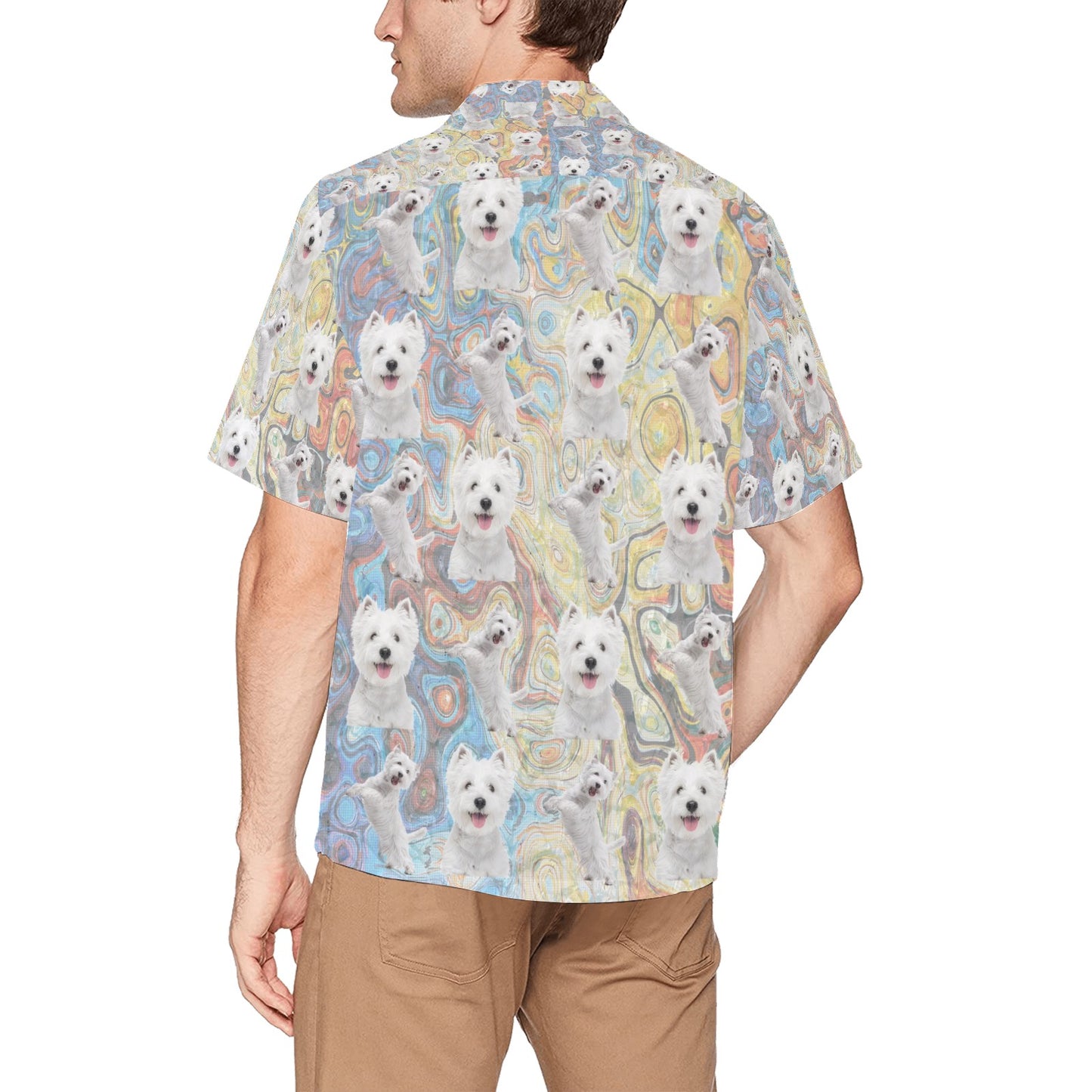 “The Westie” Men’s Hawaiian Shirt – Sizes S- 5XL