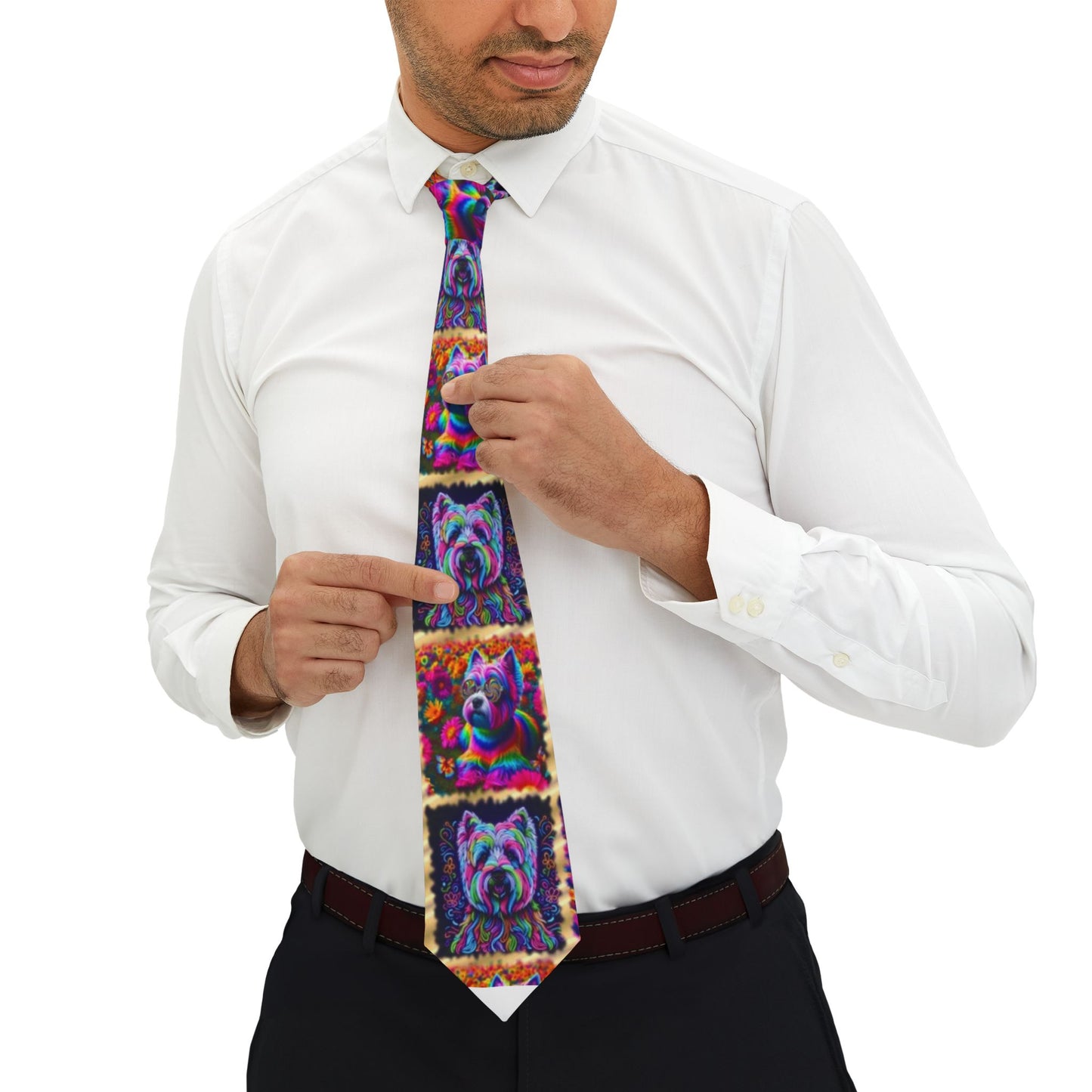 “The Westie Psychedelic Make-Over” Necktie