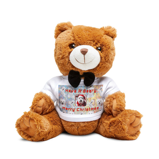 "Have A Beary Merry Christmas" Westie Christmas Teddy Bear