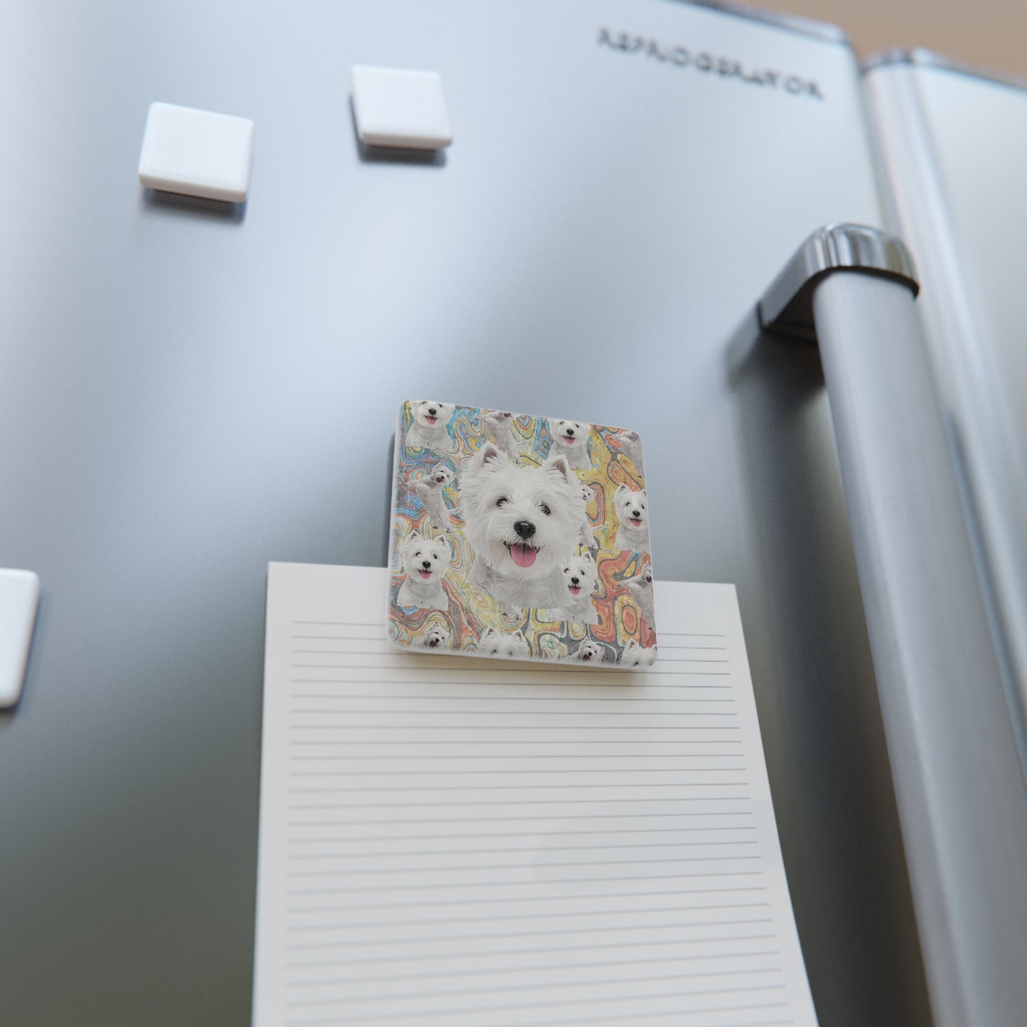 “The Westie” Porcelain Magnet Square