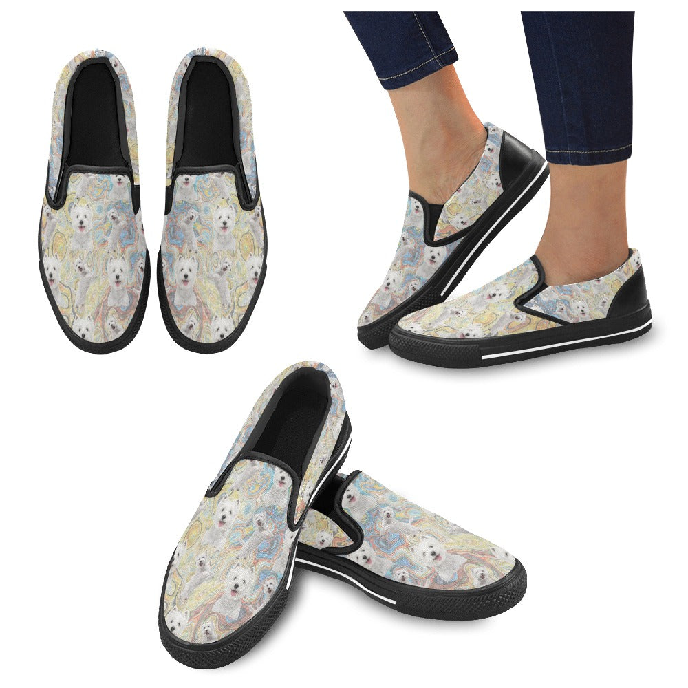 “The Westie” Women’s Slip-On Canvas Shoes