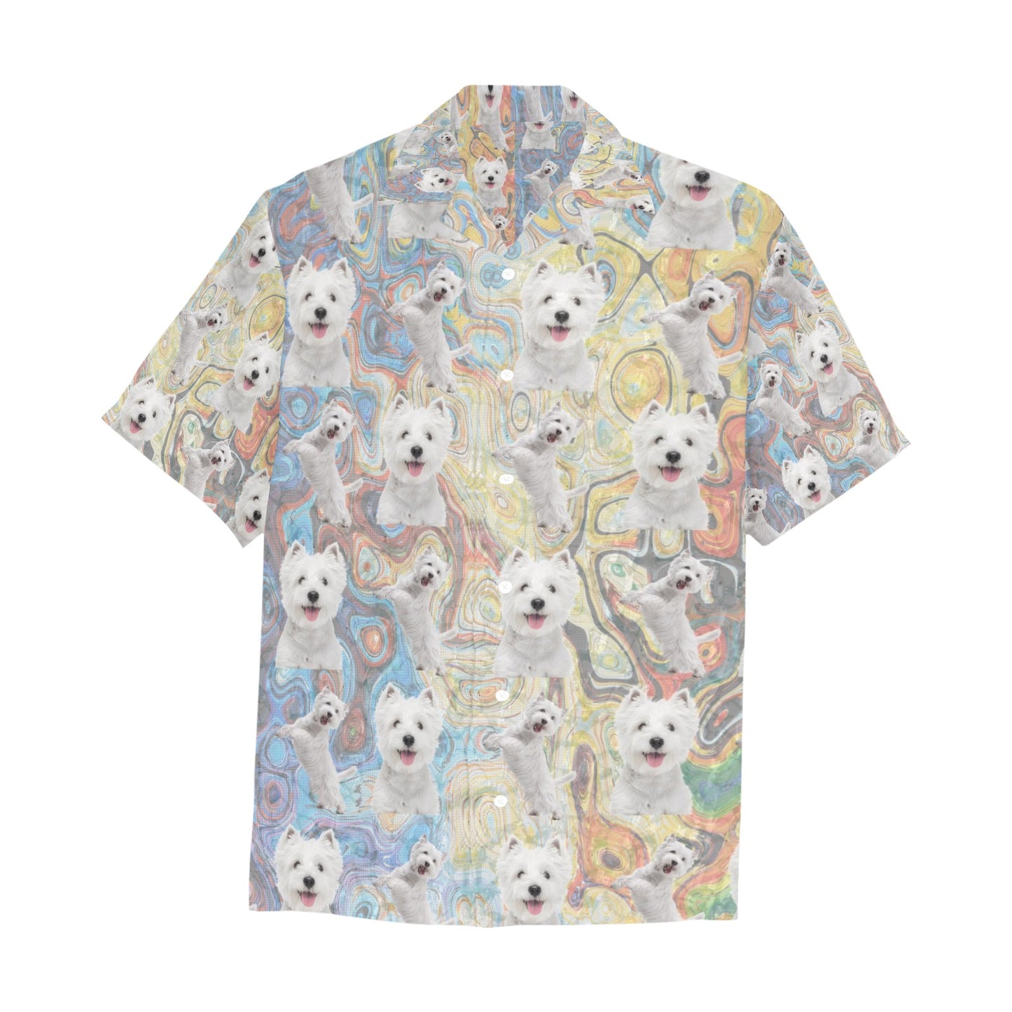 “The Westie” Men’s Hawaiian Shirt – Sizes S- 5XL