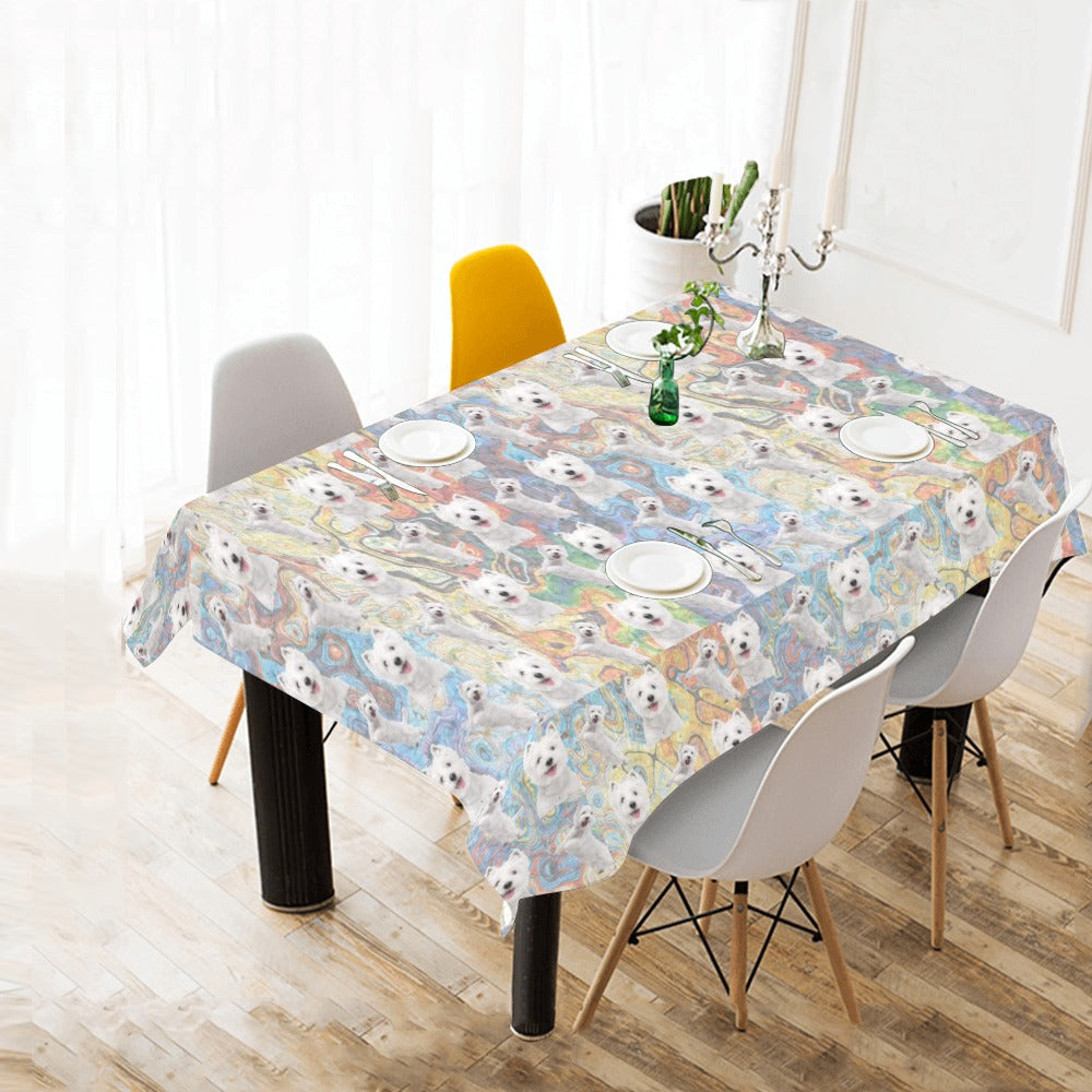 “The Westie” Tablecloth 90"x60"