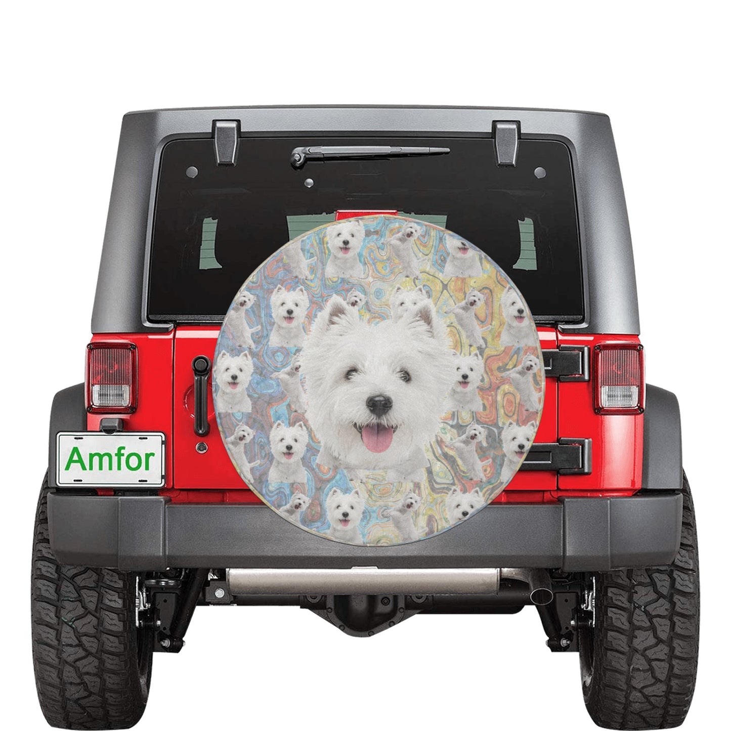 “The Westie” Spare Tire Cover (Large) (17")