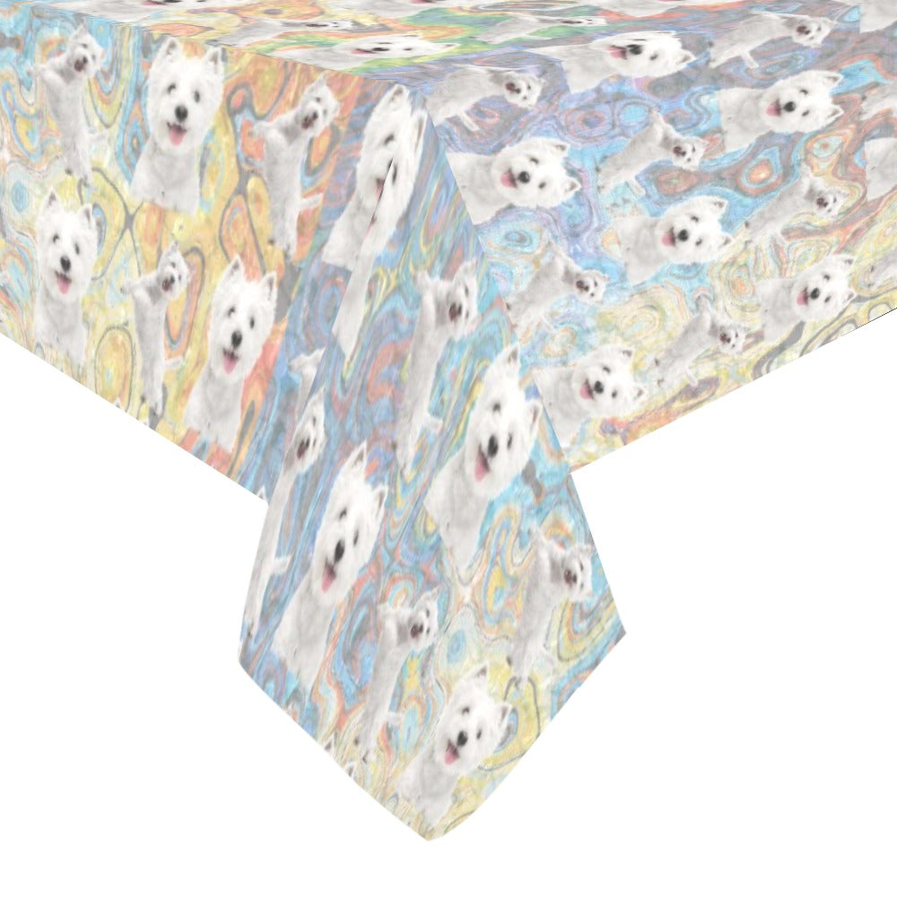 “The Westie” Tablecloth 90"x60"