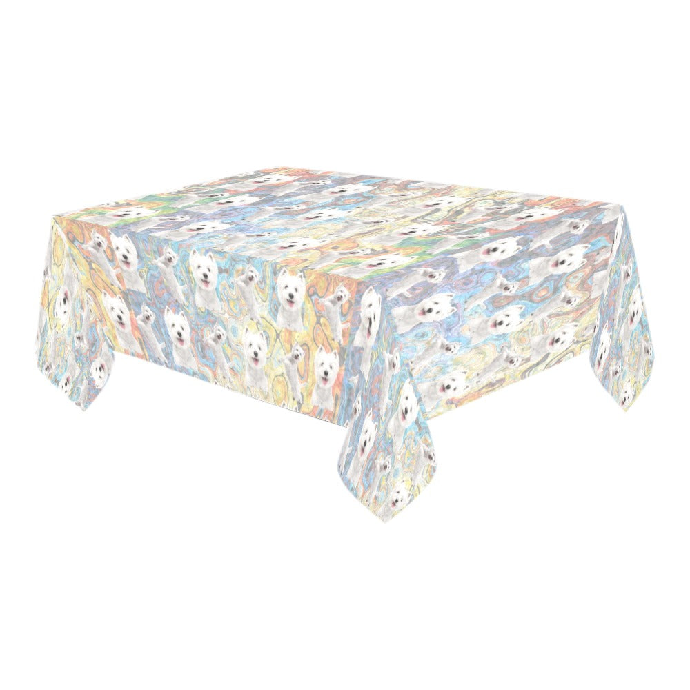 “The Westie” Tablecloth 90"x60"
