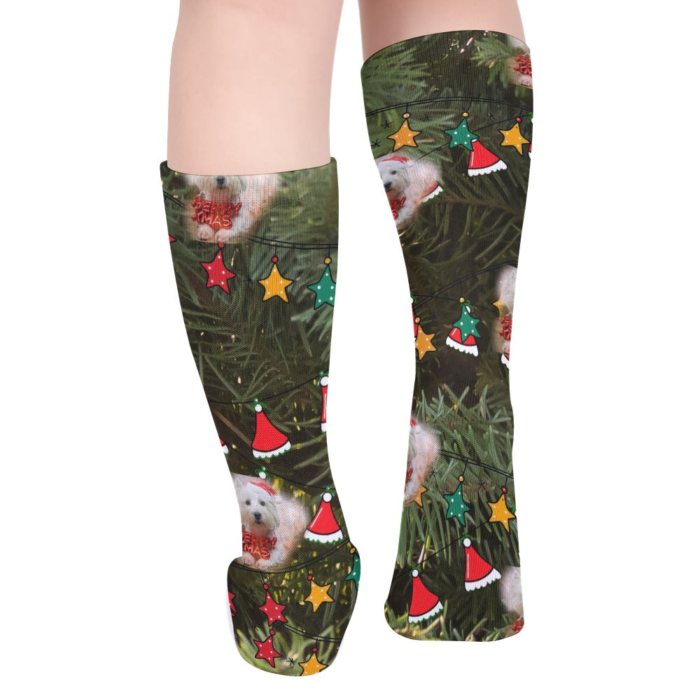 “Merry Westie Christmas” Women’s Thick Socks