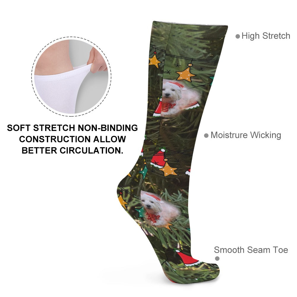 “Merry Westie Christmas” Women’s Thick Socks